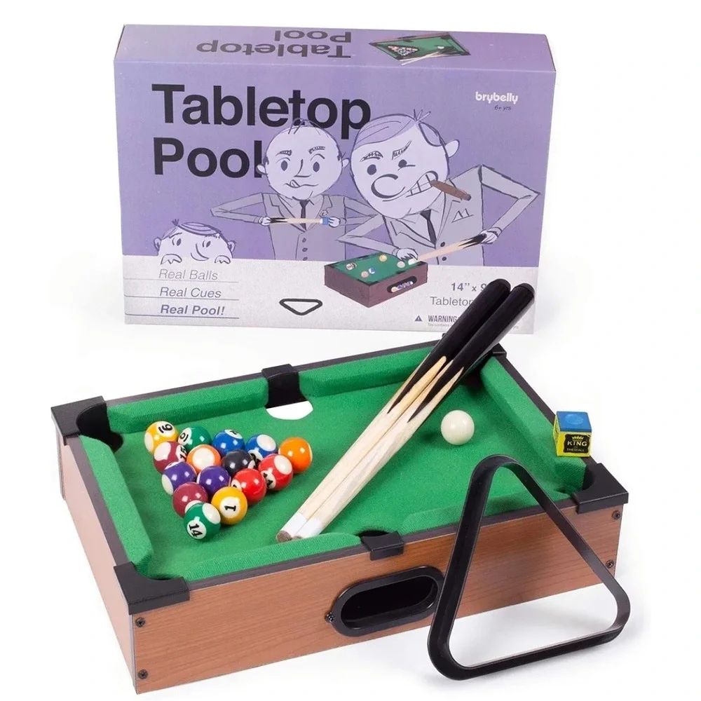 Tabletop Pool Table Game Set Brybelly Mini‎ Billiard for Kids Adults